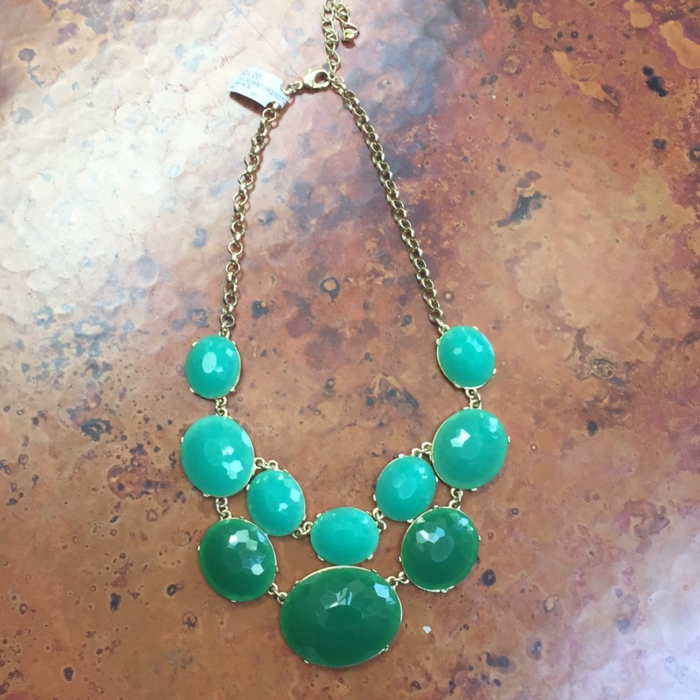Green Stoned Statement Necklace